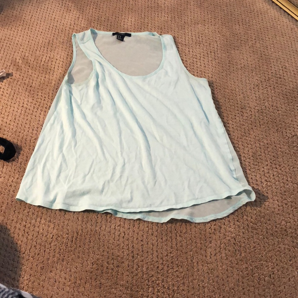 Light teal tank top